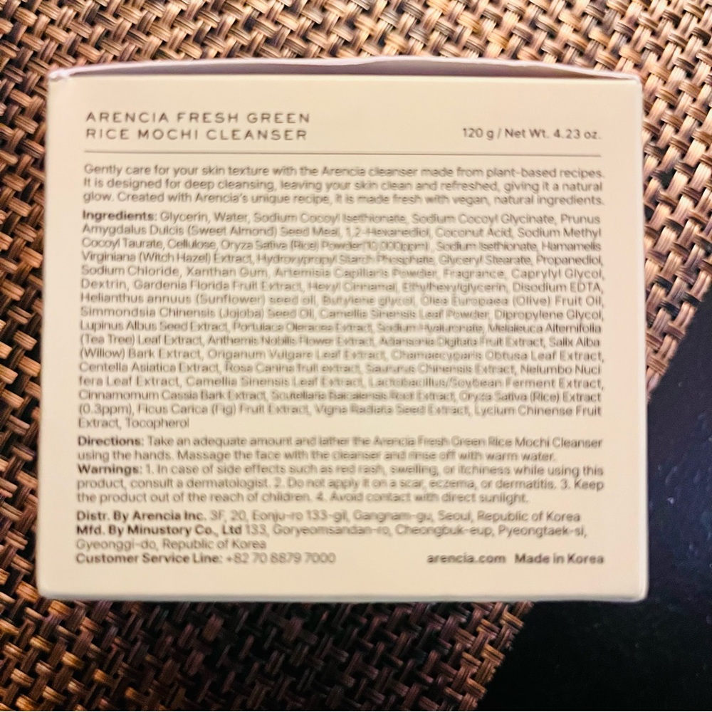 Arencia Fresh Green Rice Mochi Cleanser – 120g - Picture 4 of 4